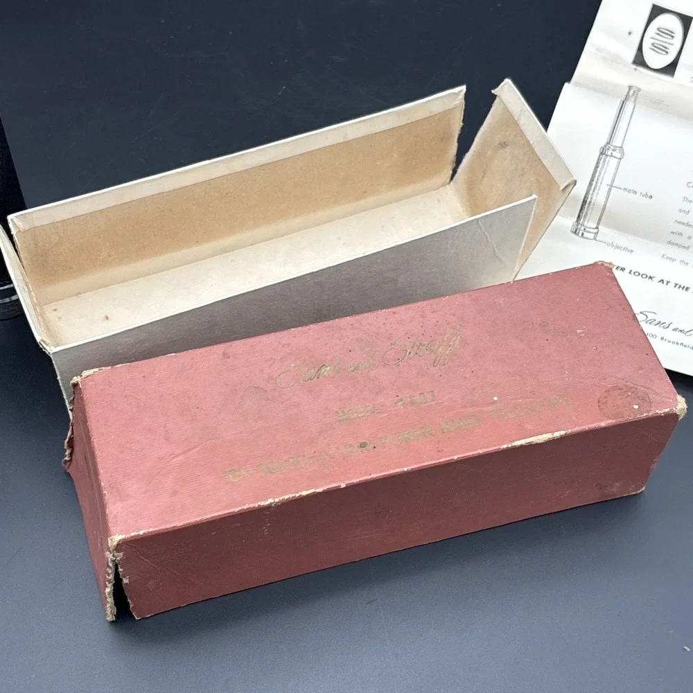 Vintage Sans & Streiffe #607 Handscope 10x-30x Zoom Telescope - Complete In Box